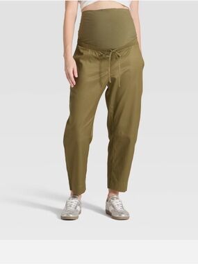 Over The Belly High-Rise Barrel Leg Chino Maternity Pants, Isabel Maternity, XXL